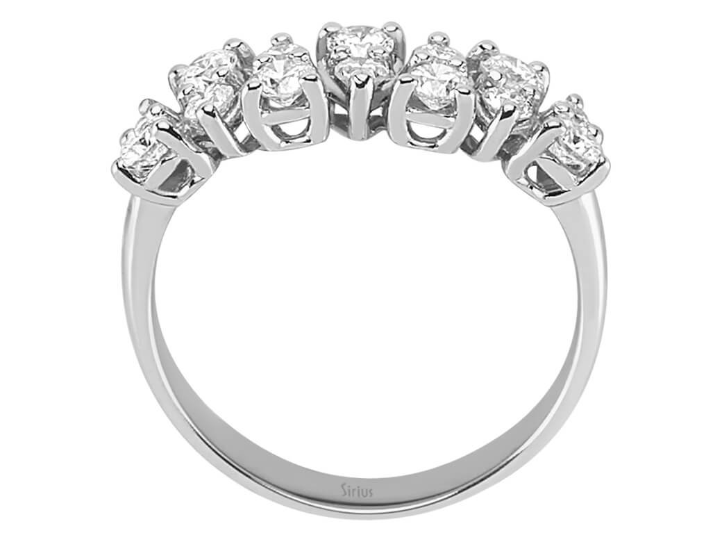 Ring mit Diamant & Labordiamanten in 14K Weißgold | Rosy – hochwertiger Schmuck von Rosy Lab Diamonds