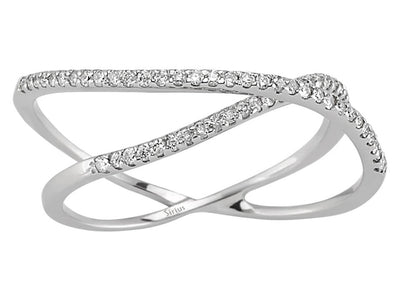 Eleganter Kosmischer Ring mit zwei Reihen von 56 laborgezüchteten Diamanten