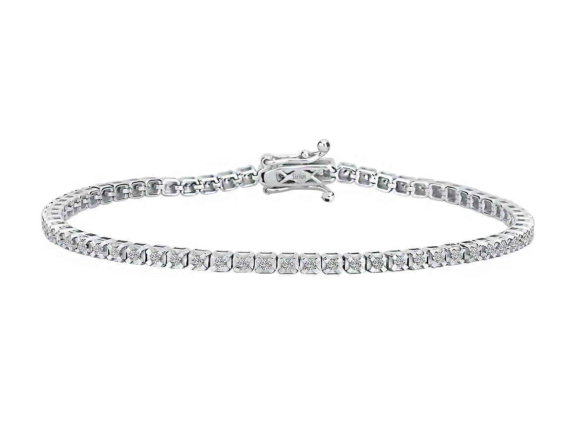 Coruscus-Armband mit 63 lab-grown Diamanten in 14K Weißgold | 23B0011 - hochwertiger Schmuck von Rosy Lab Diamonds