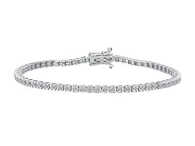 Coruscus bracelet with 63 lab-grown diamonds in 14K white gold