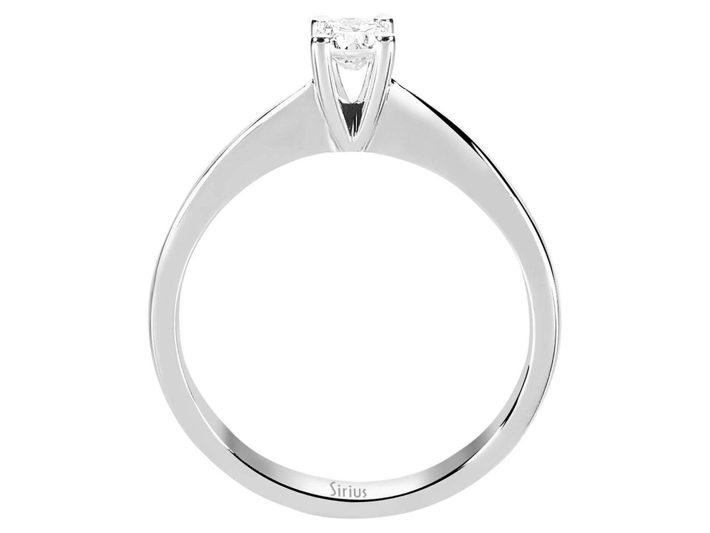 Bague de fiançailles solitaire simple avec diamant rond de 0,24 ct | Or 14 carats – Bijoux haut de gamme de Rosy Lab Diamonds