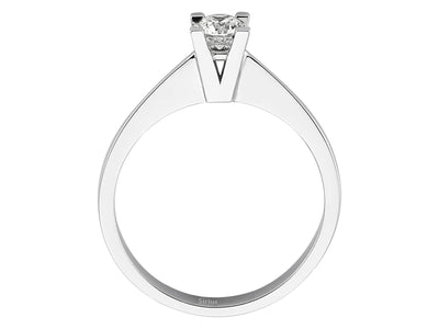 Weißgold Solitärring mit 1 laborgezüchtetem Diamanten, 0,30 Karat