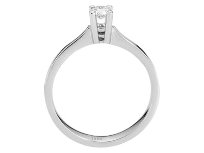 Moderner Solitärring mit laborgezüchtetem Diamant – 0,46 Karat in 14K Weißgold