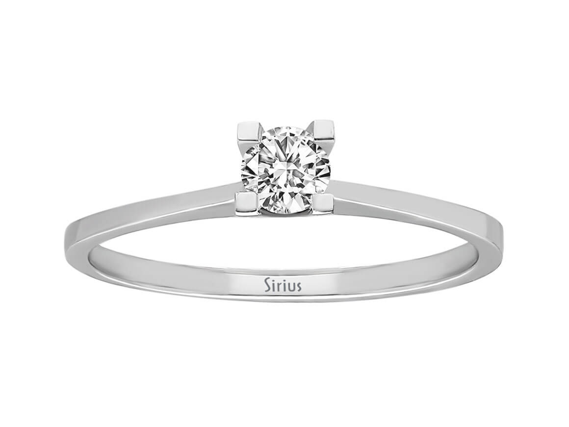 Zeitloser Weißgold-Solitärring mit 0,30 Karat Diamant