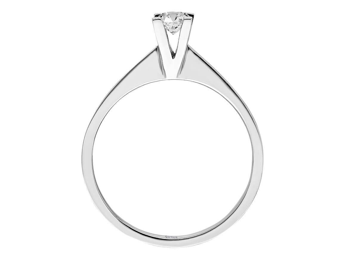 14 ayar Beyaz Altın içinde 0,30 karat laboratuvar üretimi pırlanta bulunan zamansız tektaş yüzük - Rosy Lab Diamonds’tan yüksek kaliteli Mücevher