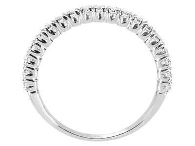 14K Weißgold Ring mit 19 Diamanten, rund, 0,32 Karat