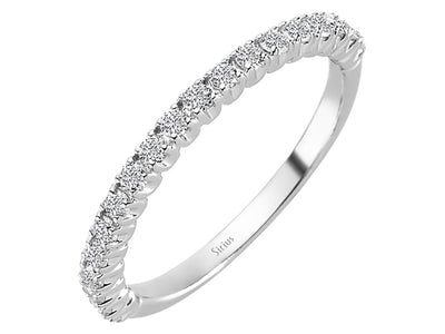 14K Weißgold Ring mit 19 Diamanten, rund, 0,32 Karat