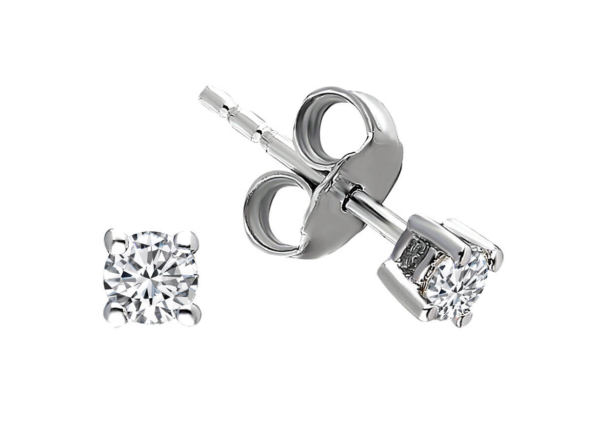 Clous d'oreilles solitaires classiques avec 2 diamants cultivés en laboratoire – 0,40 ct
