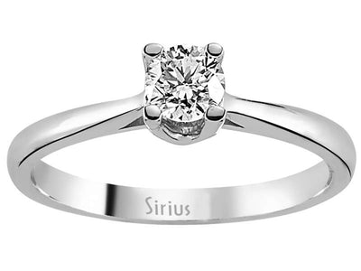 Weißgoldring mit 1 laborgezüchteten Diamanten (0,41 Karat)