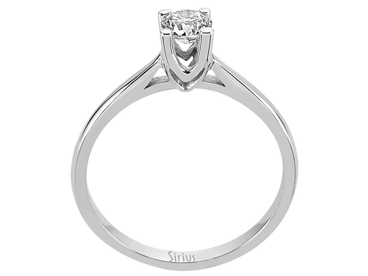 Weißgoldring mit 1 laborgezüchteten Diamanten (0,41 Karat)
