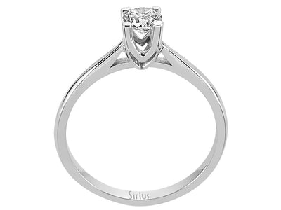 Weißgoldring mit 1 laborgezüchteten Diamanten (0,41 Karat)