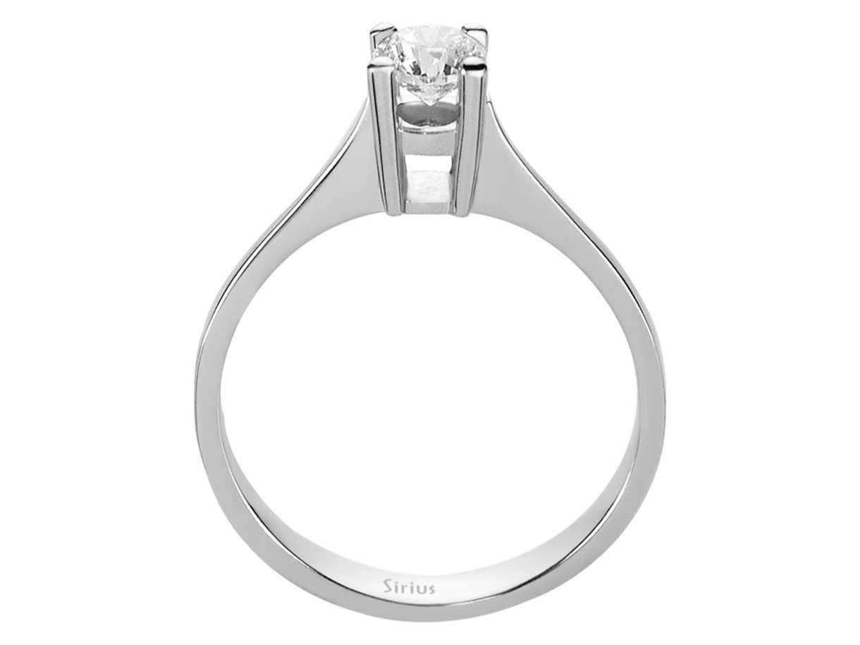 Bague solitaire avec diamant de laboratoire de 0,46 ct en Or Blanc 14 K – Bijoux de haute qualité de Rosy Lab Diamonds
