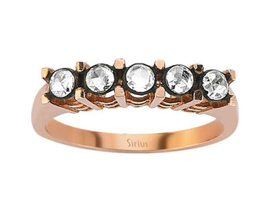 Klassischer Roségold-Ring mit 5 runden Elmas-Steinen – 80R0007