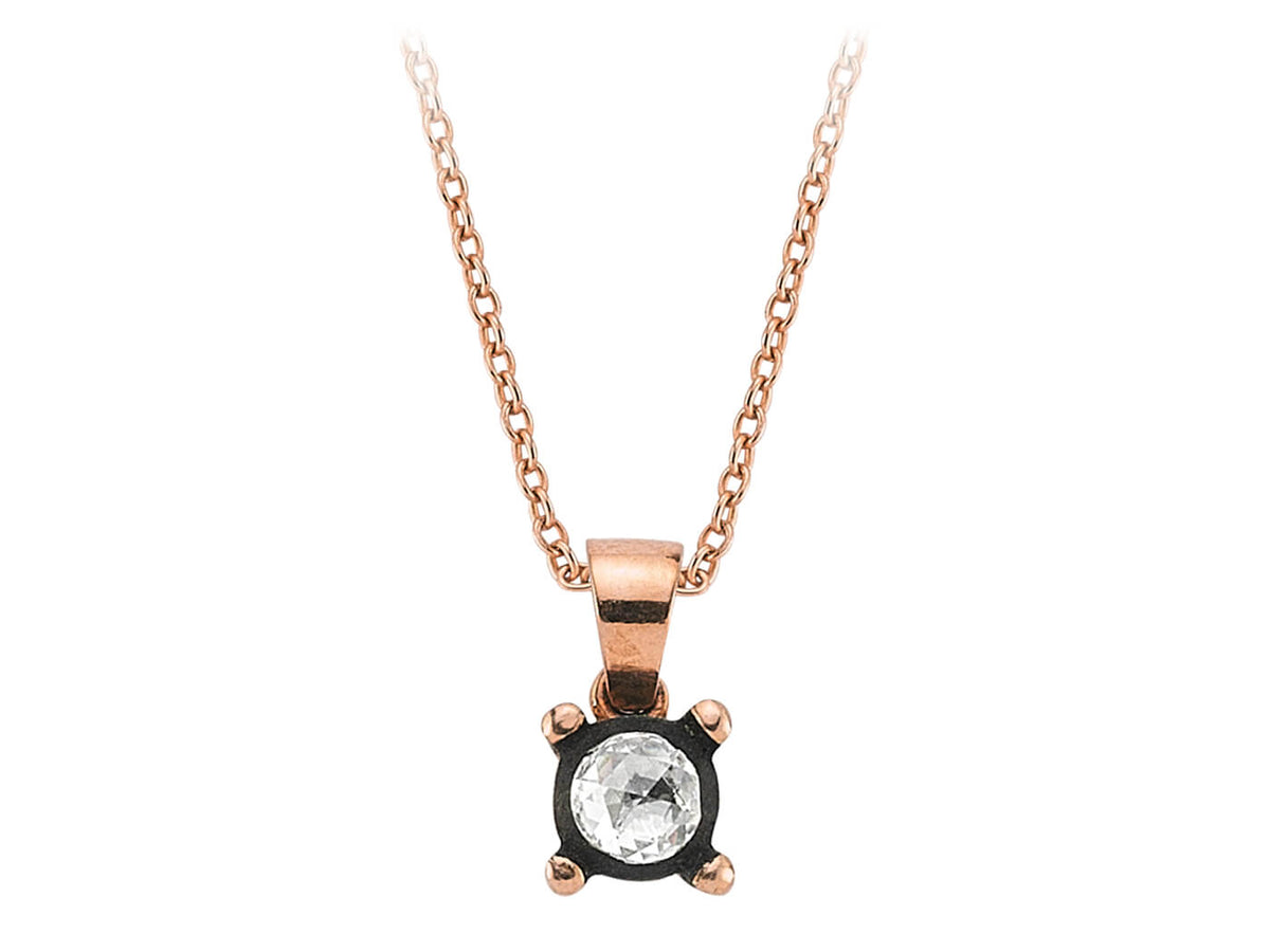 Solitaire necklace with lab-grown Diamond in Rose Gold – high-quality Jewelry from Rosy Lab Diamonds