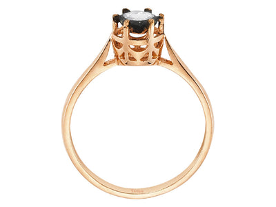 Solitärring mit Rundem Labordiamanten in Roségold