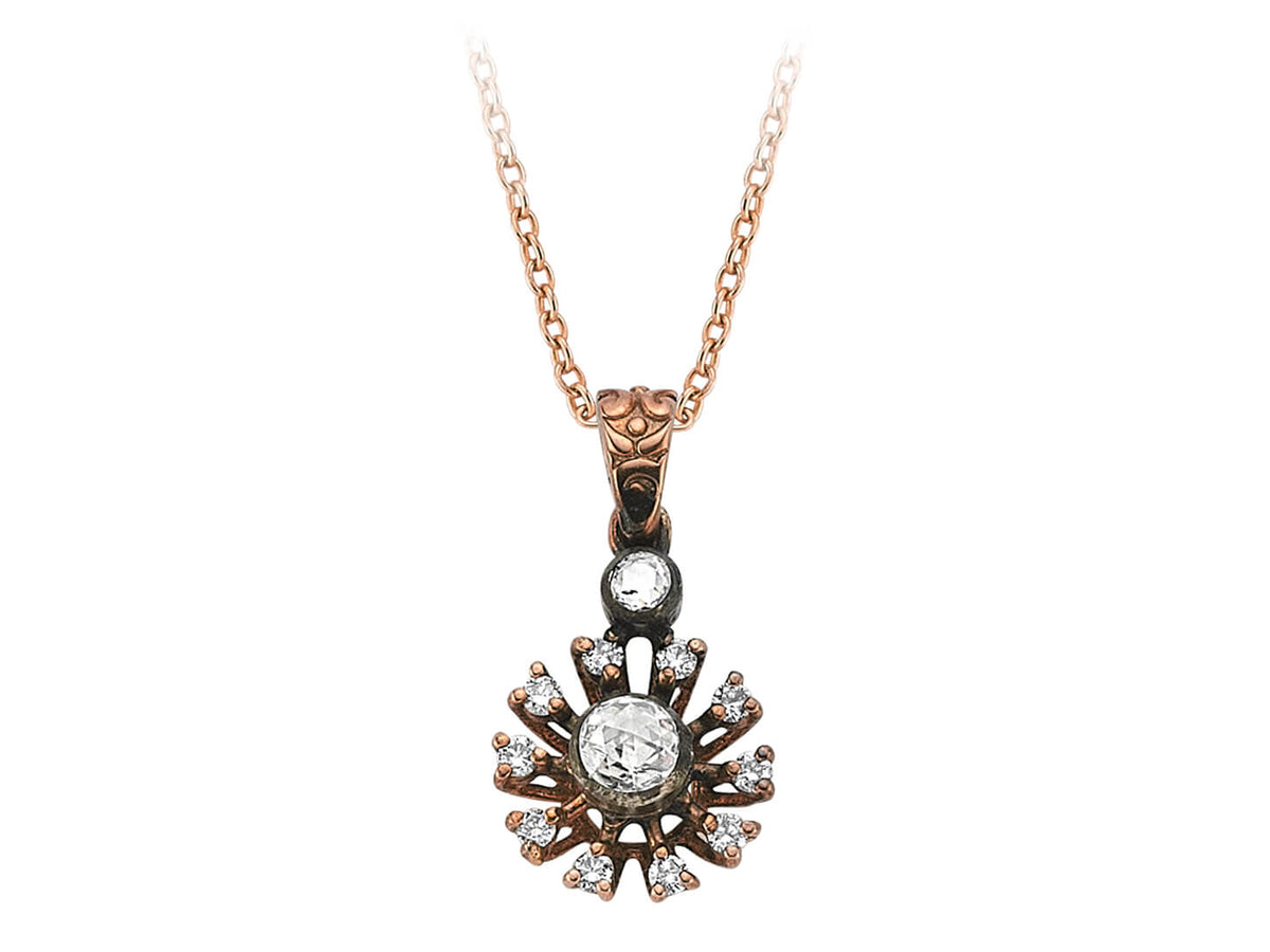 Pendentif en Or Rose avec des diamants de laboratoire | Bijoux 8K - bijoux haut de gamme de Rosy Lab Diamonds