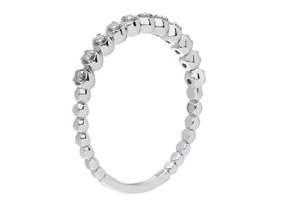 Weißgold-Ring mit 11 Labor-Diamanten in Kugelfassung
