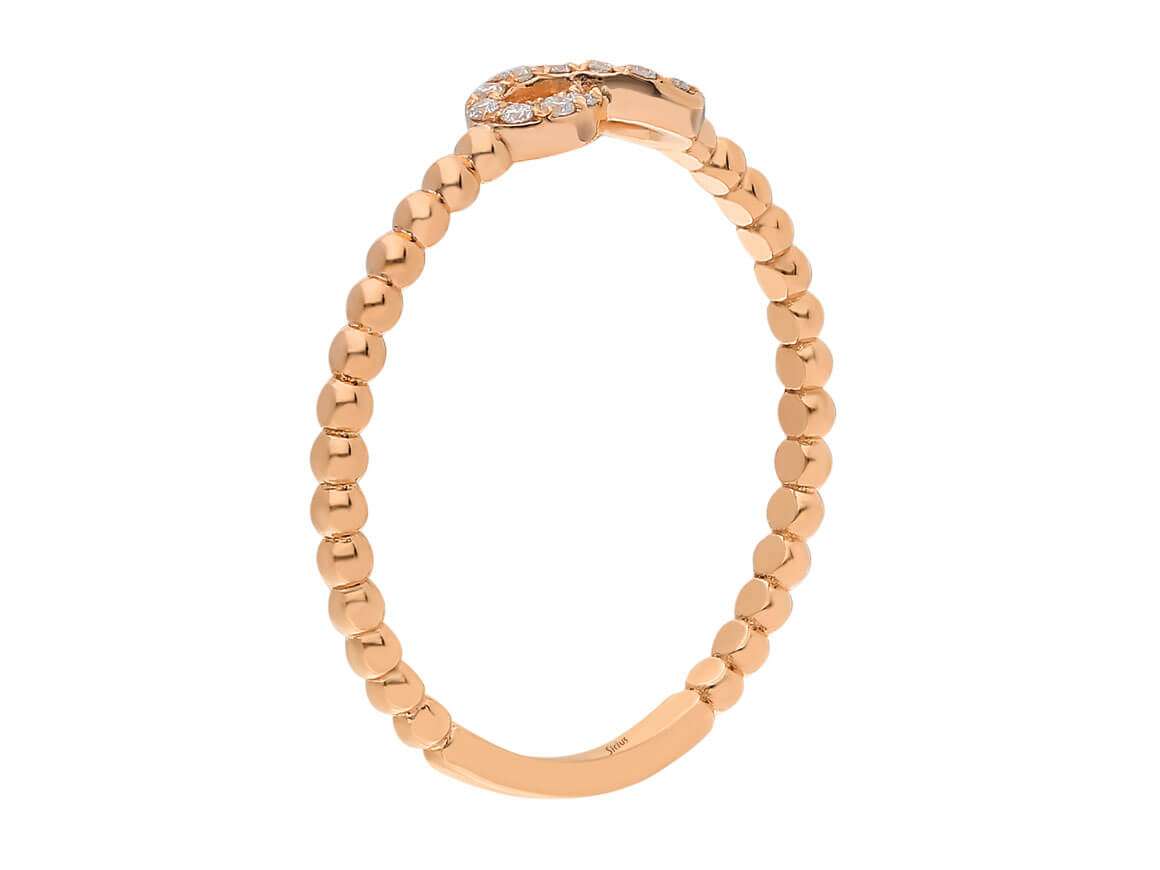 Unendlichkeitsring aus Roségold mit 15 Labor-Diamanten