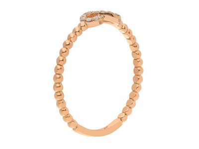 Unendlichkeitsring aus Roségold mit 15 Labor-Diamanten