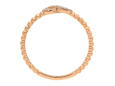 Unendlichkeitsring aus Roségold mit 15 Labor-Diamanten
