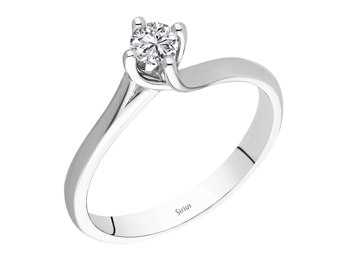 0,17 ct laboratuvar elmaslı Soléna tektaş yüzük | 8 ayar altın - Rosy Lab Diamonds’tan yüksek kaliteli Mücevher