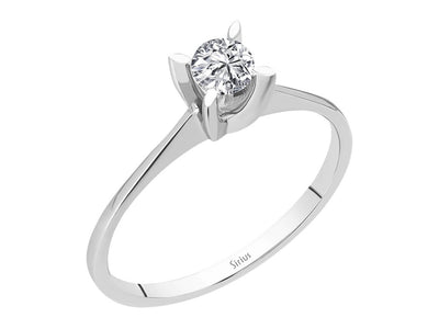 Classic solitaire ring with a lab-grown diamond