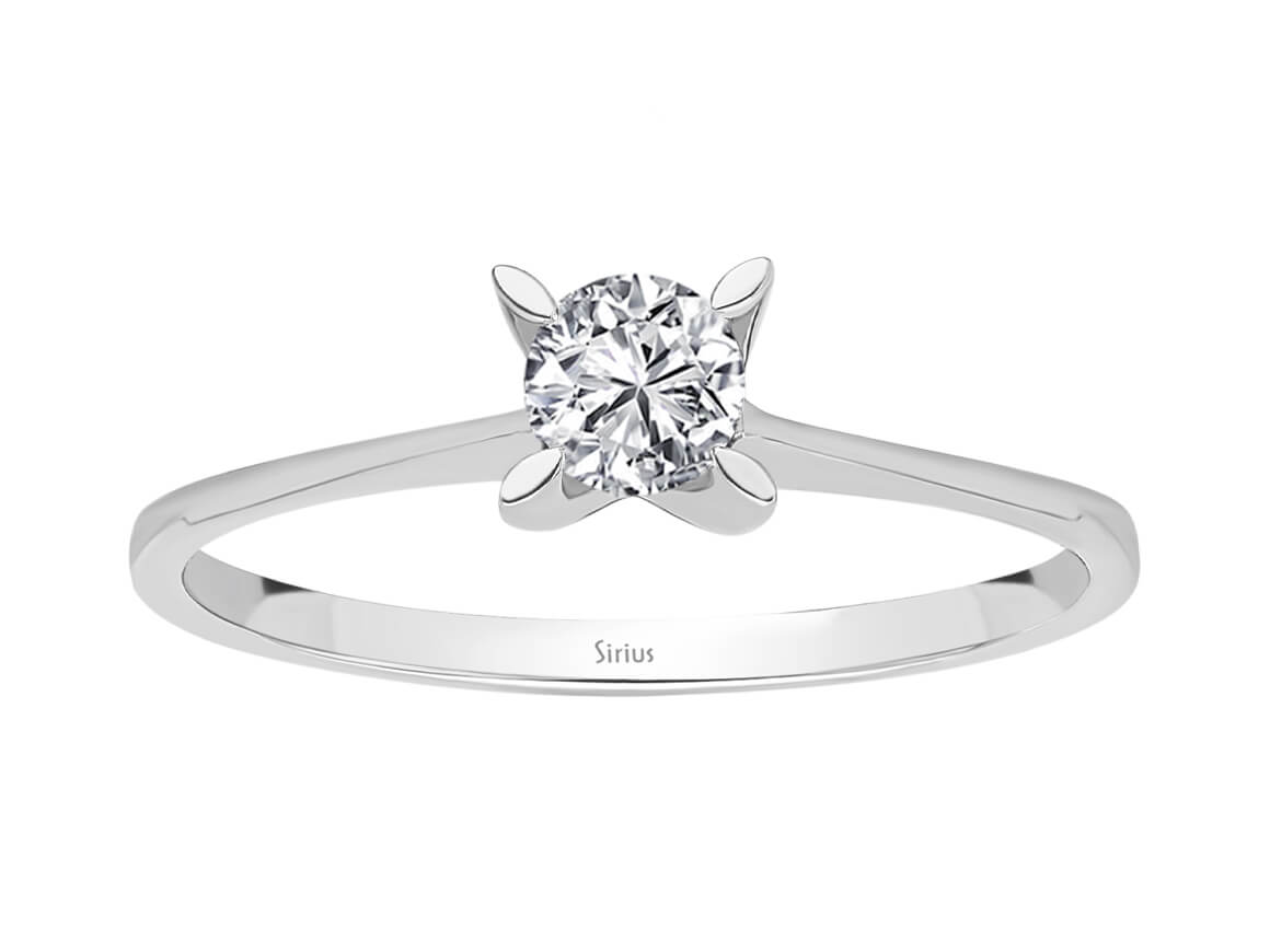 Klassischer Solitär-Ring mit laborgezüchtetem Diamanten | 14K Weißgold - hochwertiger Schmuck von Rosy Lab Diamonds