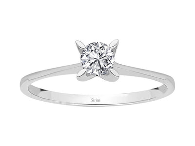 Classic solitaire ring with a lab-grown diamond