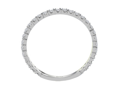 Weißgold Bandring mit 29 rundfacettierten Diamanten 0,25 Karat