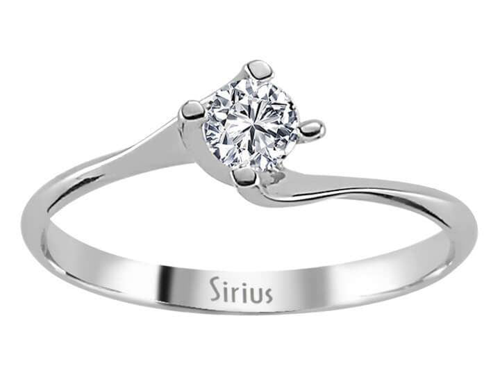 Feiner Solitär-Ring mit 0,26 Karat rundem Labor-Diamanten
