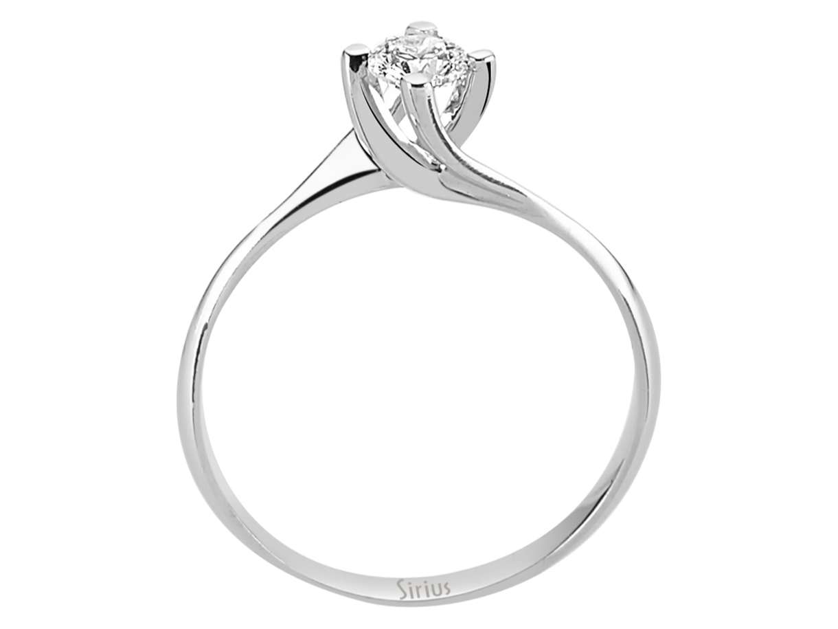Feiner Solitär-Ring mit 0,26 Karat rundem Labor-Diamanten