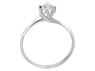 Feiner Solitär-Ring mit 0,26 Karat rundem Labor-Diamanten