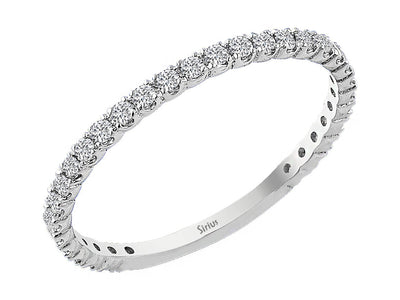 Weißgoldring mit 31 rundfacettierten Diamanten, 0,37 Karat
