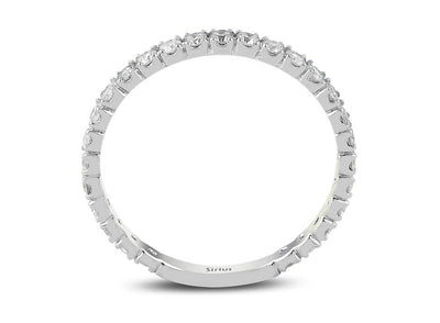 Weißgold Bandring mit 27 rundfacettierten Diamanten 0,50 Karat