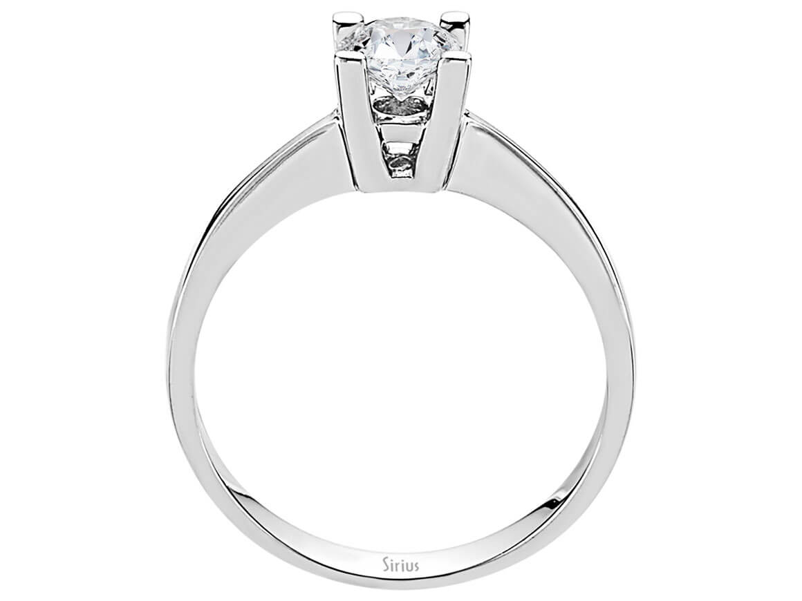 Moderner Weißgold-Ring mit 0,50 Karat Labor-Diamant