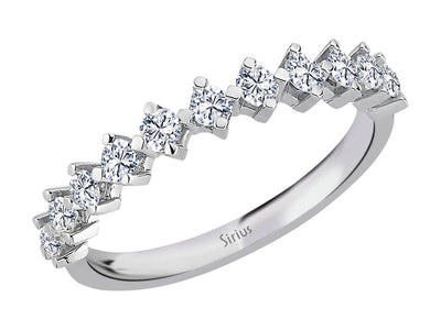 Bague demi-cercle Eloria avec 11 diamants cultivés en laboratoire