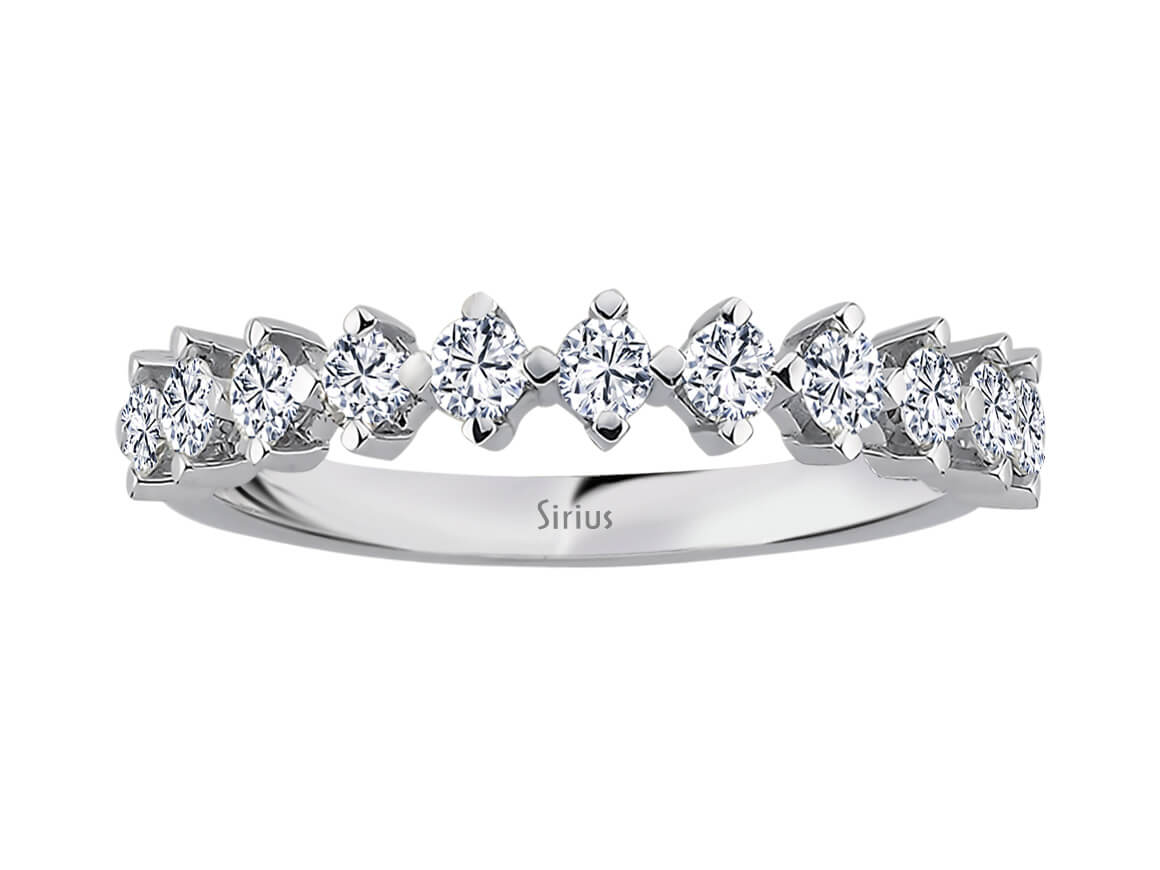 Bague demi-cercle Eloria avec 11 diamants cultivés en laboratoire