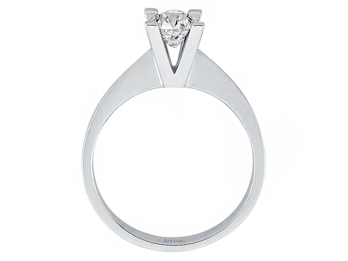 Classic lab diamond solitaire ring 0.51 carat in 14 carat white gold