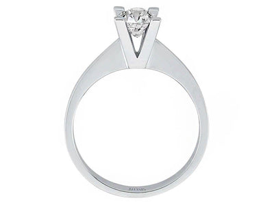 Classic lab diamond solitaire ring 0.51 carat in 14 carat white gold