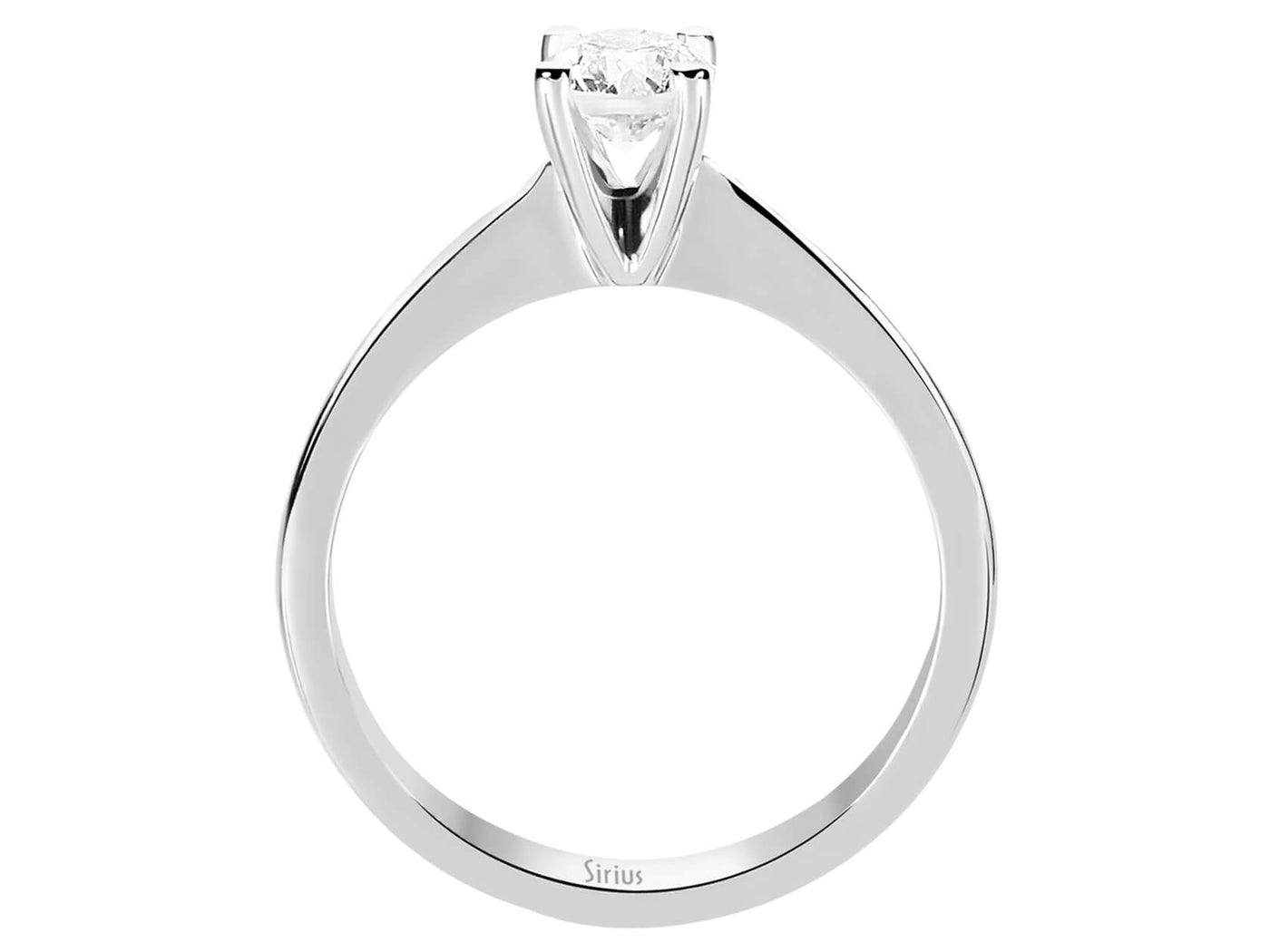 Zeitloser 14K Gold Solitär Verlobungsring mit 0,52 ct Runddiamant