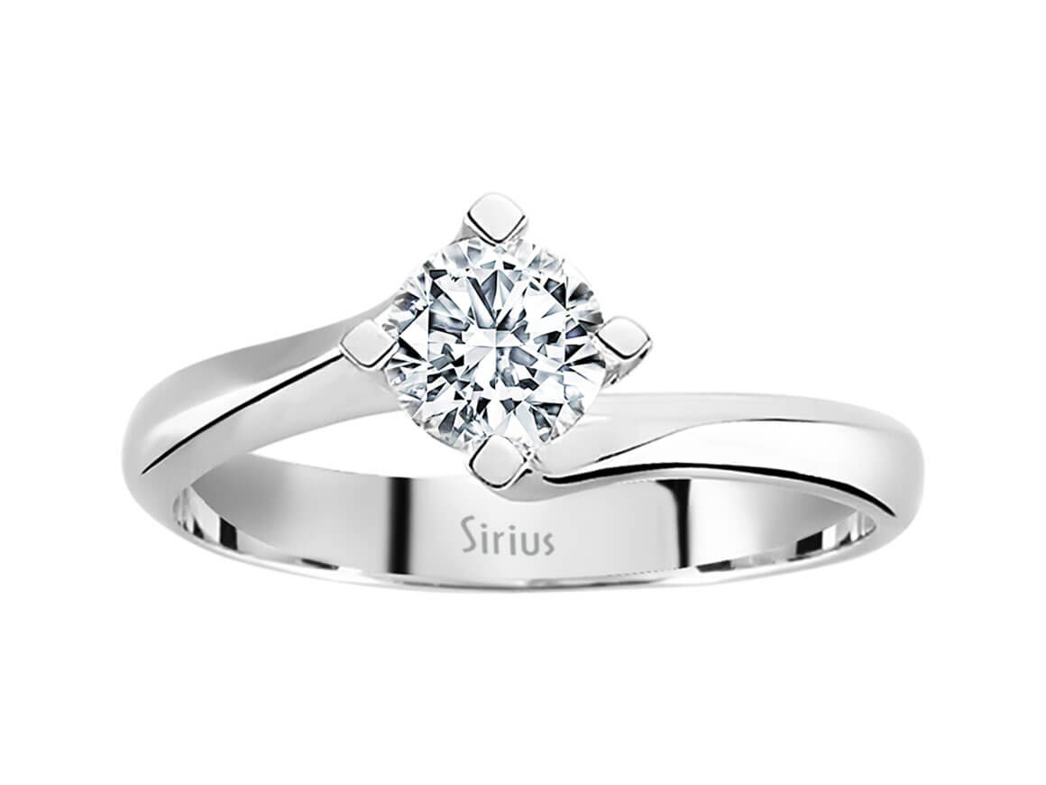 Zeitloser 14K Gold Solitär Verlobungsring mit 0,54 ct Runddiamant