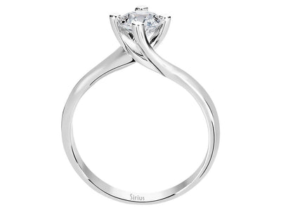 Zeitloser 14K Gold Solitär Verlobungsring mit 0,54 ct Runddiamant