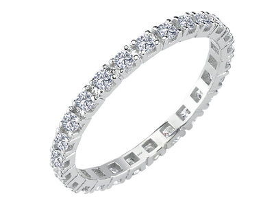 Classic white gold eternity ring with 25 lab-grown diamonds
