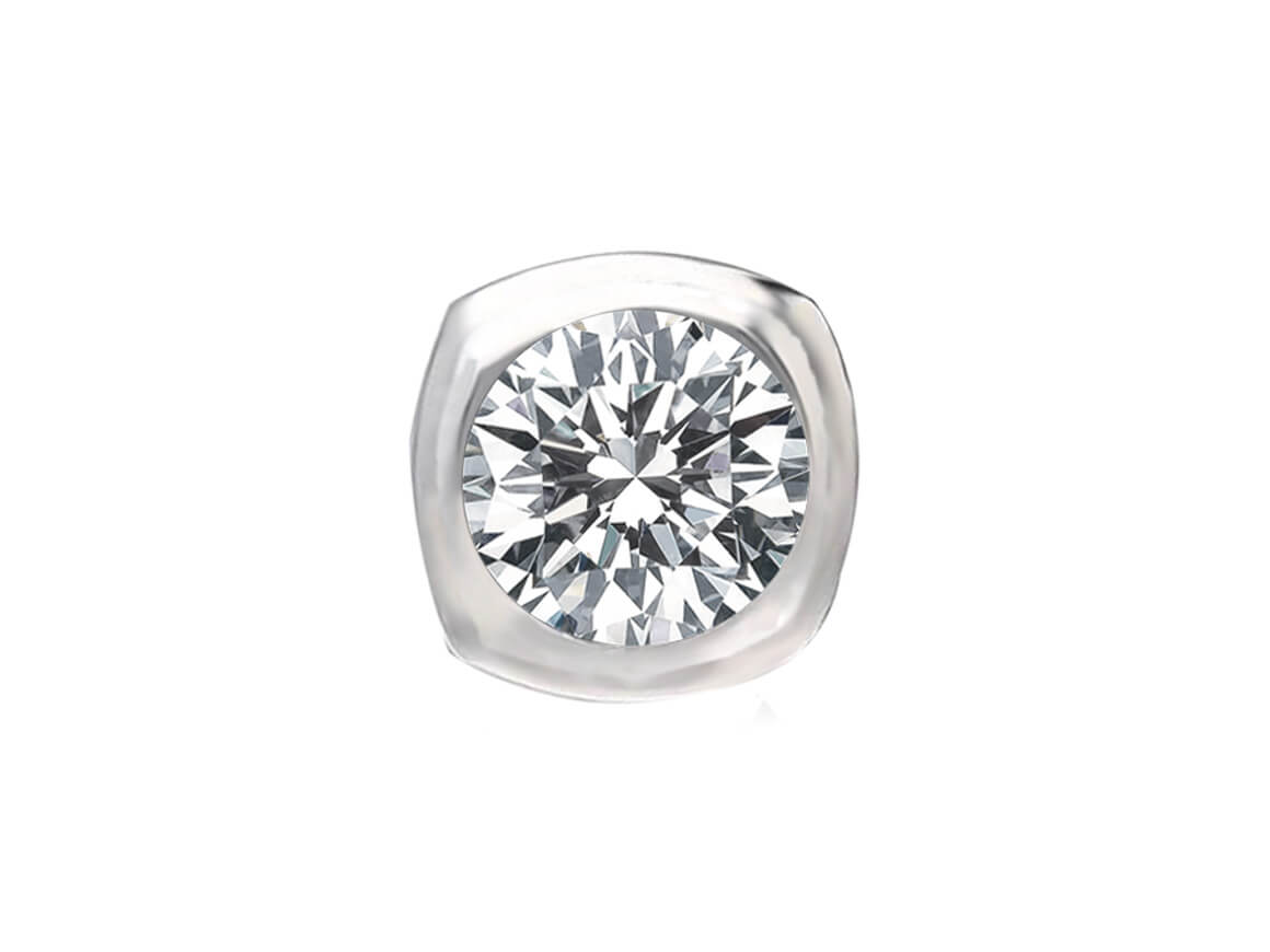 Boucles d'Oreilles Clous solitaires avec un Diamant de laboratoire de 0,70 carat en Or Blanc 585 - des Bijoux haut de gamme de Rosy Lab Diamonds