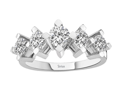 Solira Five-Stone Ring with 1.00 ct lab-grown diamonds