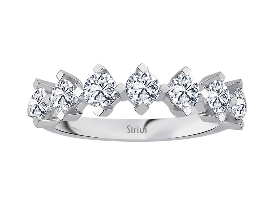 Celestia half-circle ring with 7 lab-grown diamonds