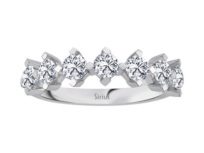 Celestia half-circle ring with 7 lab-grown diamonds