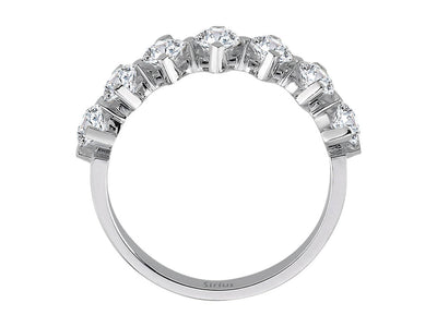 Celestia half-circle ring with 7 lab-grown diamonds