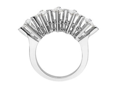 14K White Gold Ring with 1.20 Carat Diamonds – 5 Stones