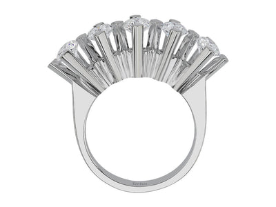 Brilliant five-stone ring with 1.50 carat lab diamonds